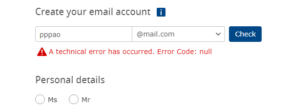 mail邮箱不能注册了吗？A technical error has occurred-美国VPS