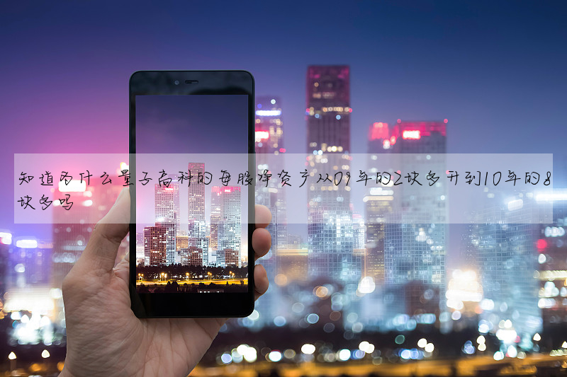 知道為什麼量子高科的每股淨資産從09年的2塊多升到10年的8塊多嗎