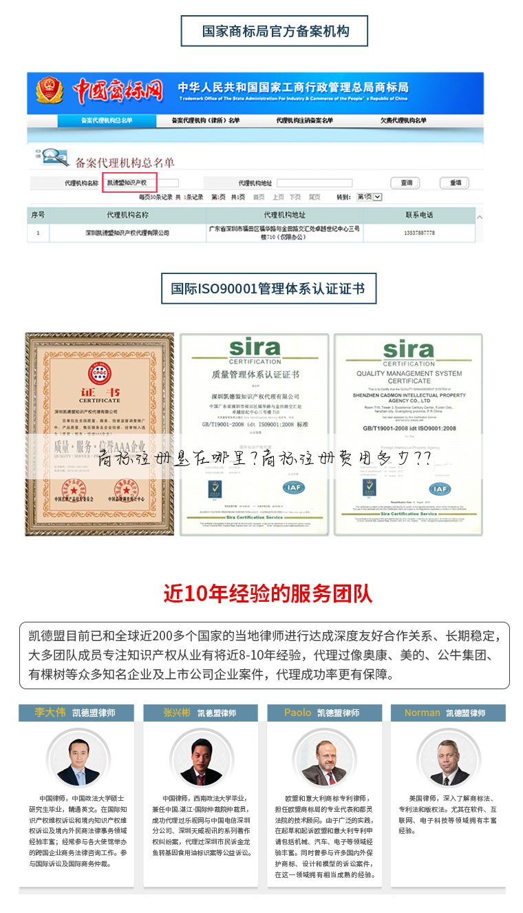 商标注册是在哪里?商标注册费用多少??