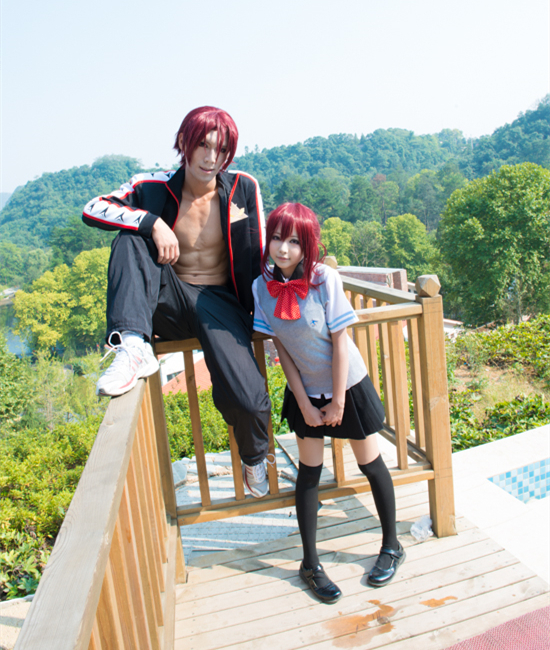 水泳部松冈兄妹COSPLAY1