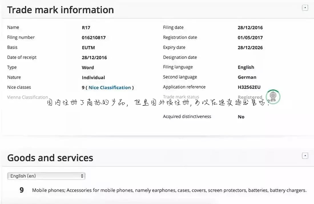 国内注册了商标的产品,但是国外没注册,可以在速卖通出售吗?