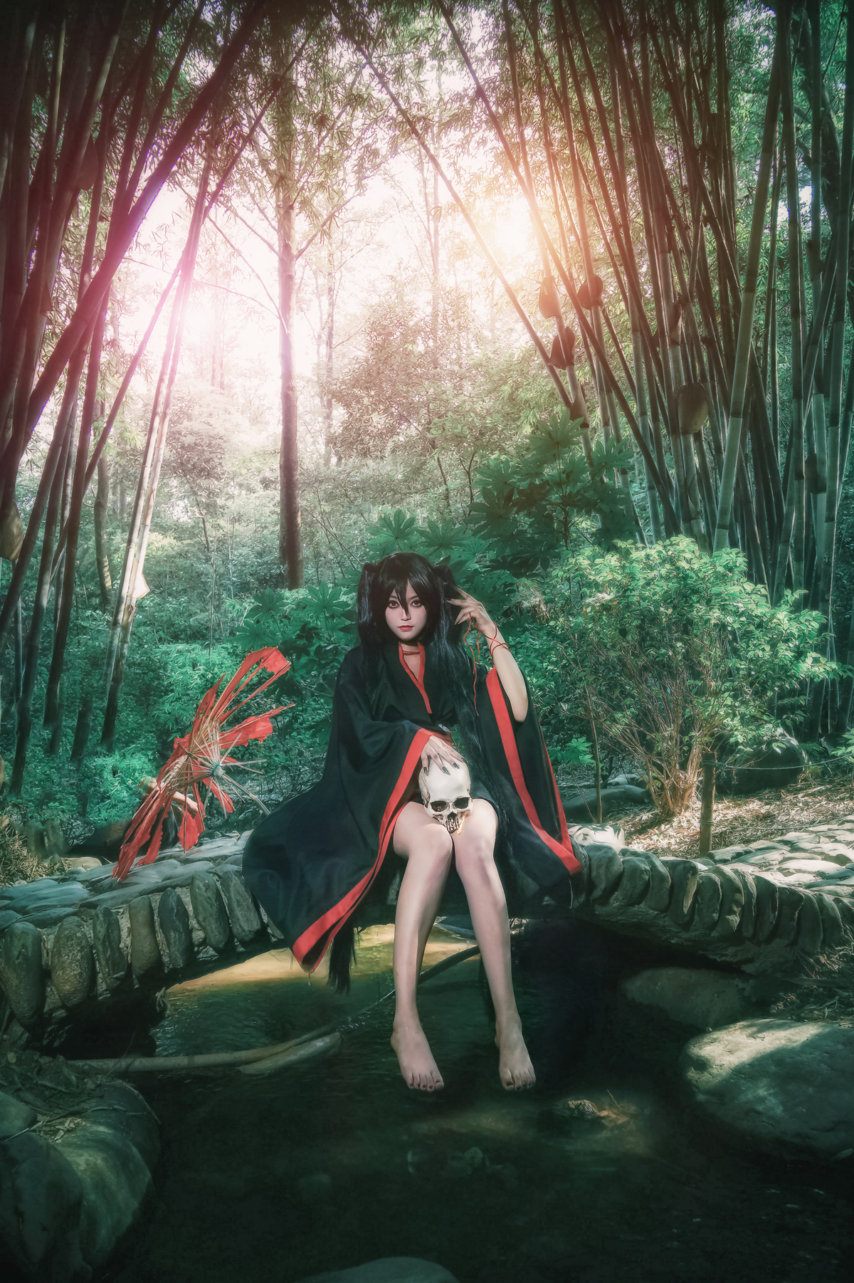 墨缡miku罗刹与骸骨cosplay2