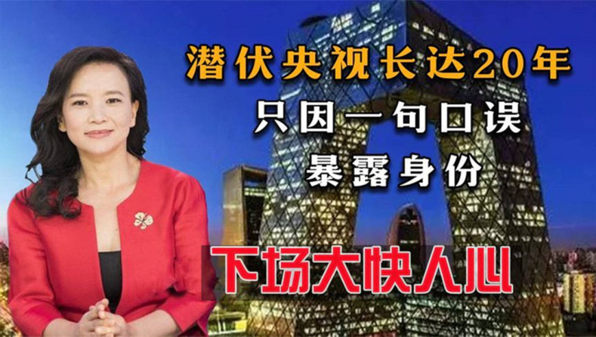 女间谍在央视卧底二十年,却因1句话暴露身份,如今下场大快人心!