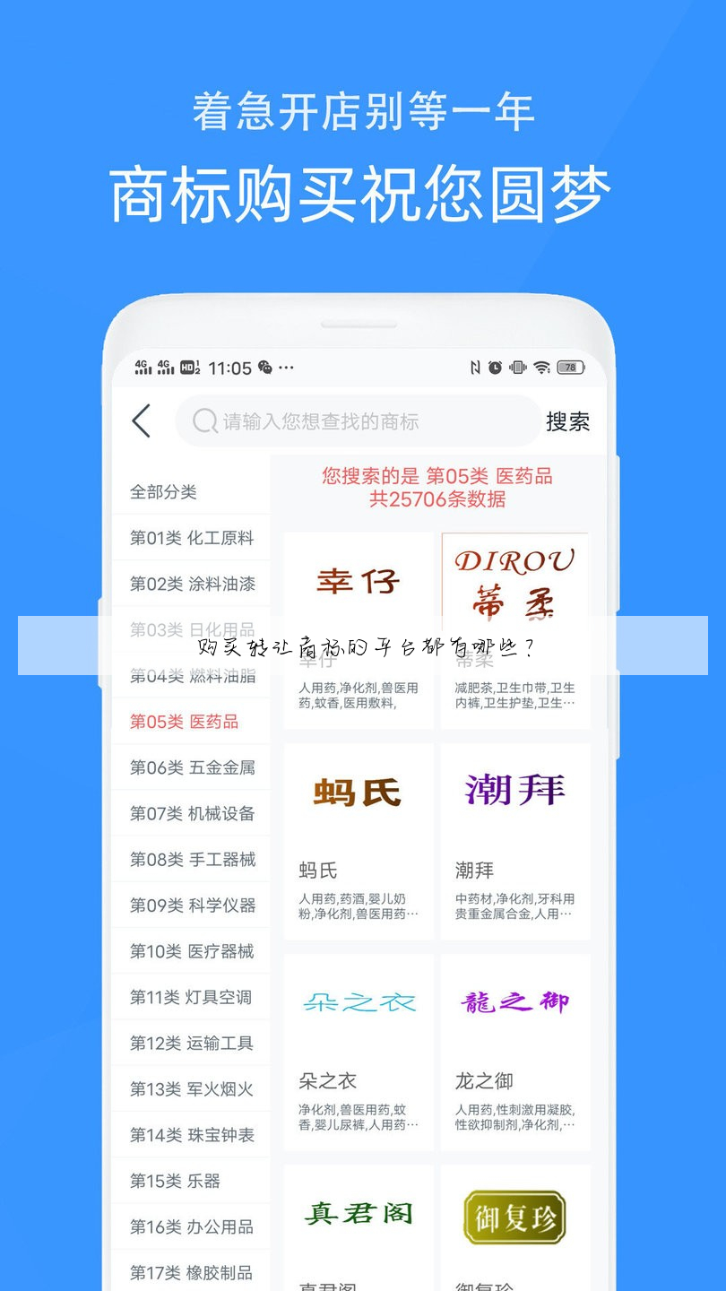 购买转让商标的平台都有哪些?