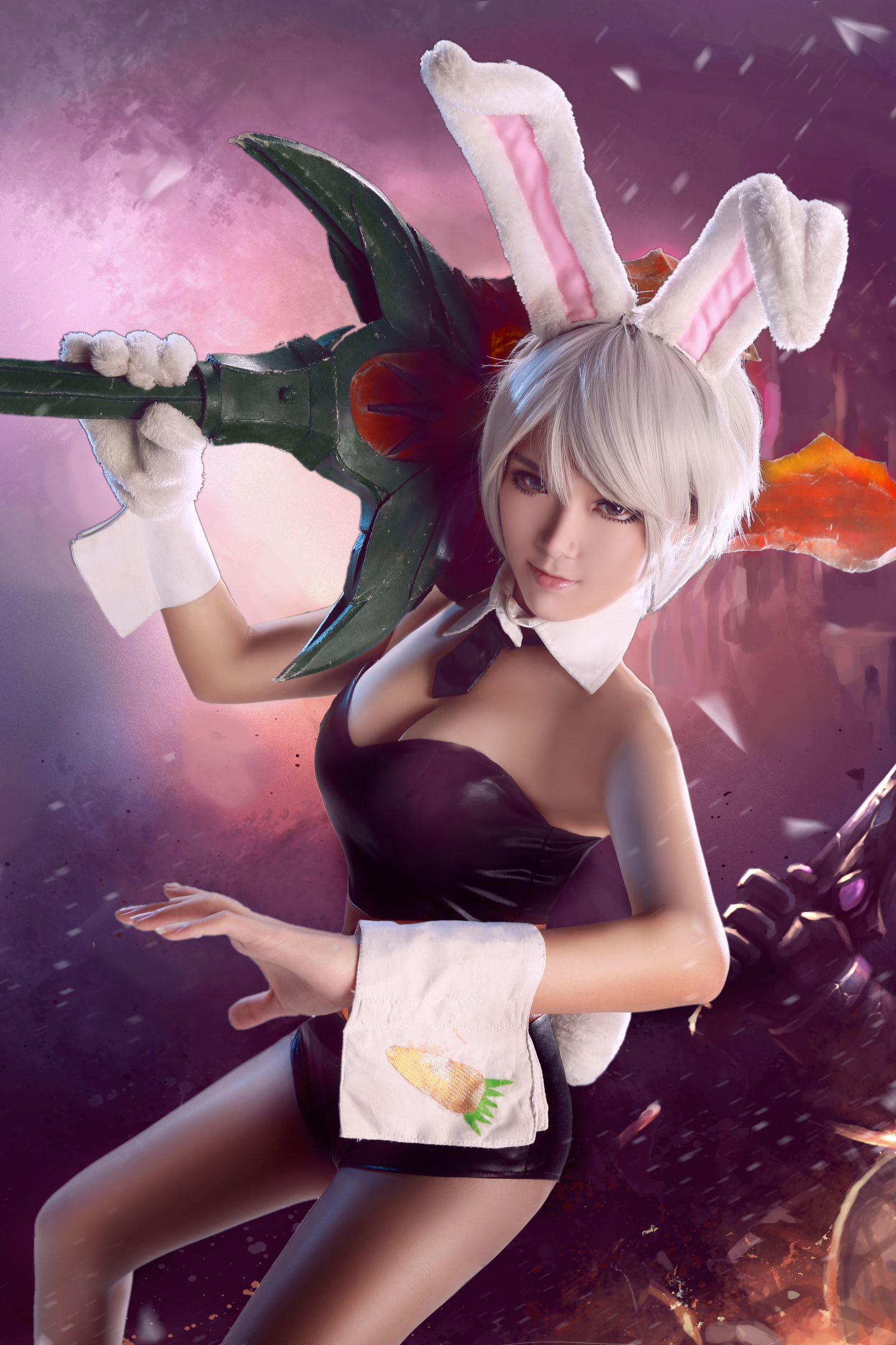 月潋寒殇英雄联盟——锐雯兔女郎cosplay8