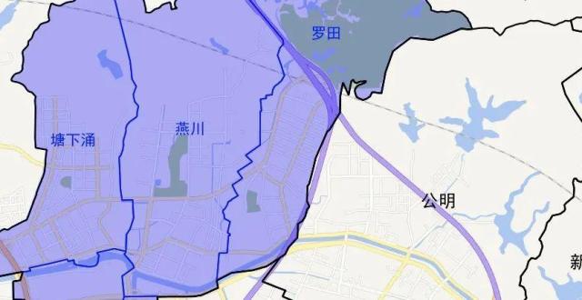 深圳市宝安区燕罗街道社区分布地图