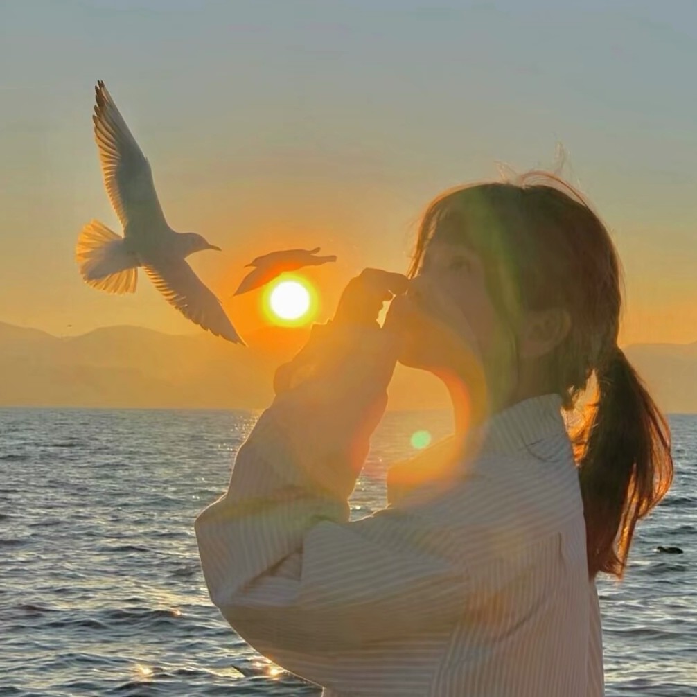 女生头像|夕阳头像"追赶日月,不局于山川.