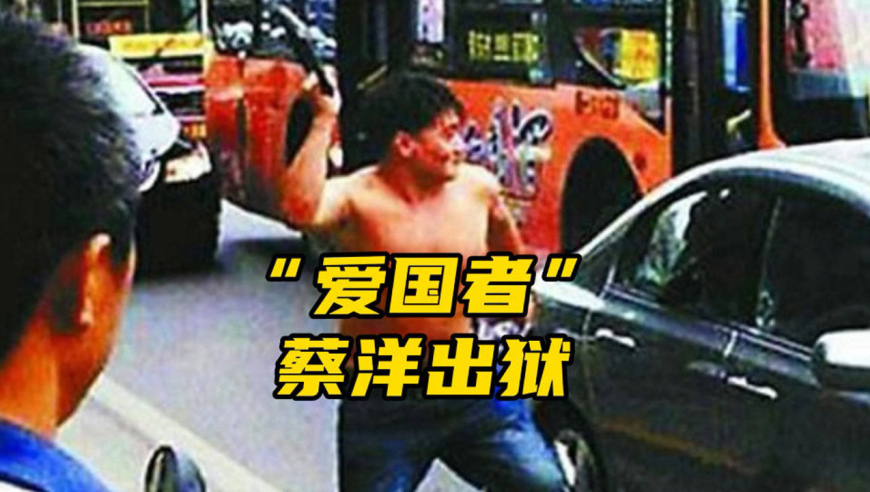 爱国者蔡洋出狱,10年前用u型锁砸碎西安日系车主头骨,拒绝道歉