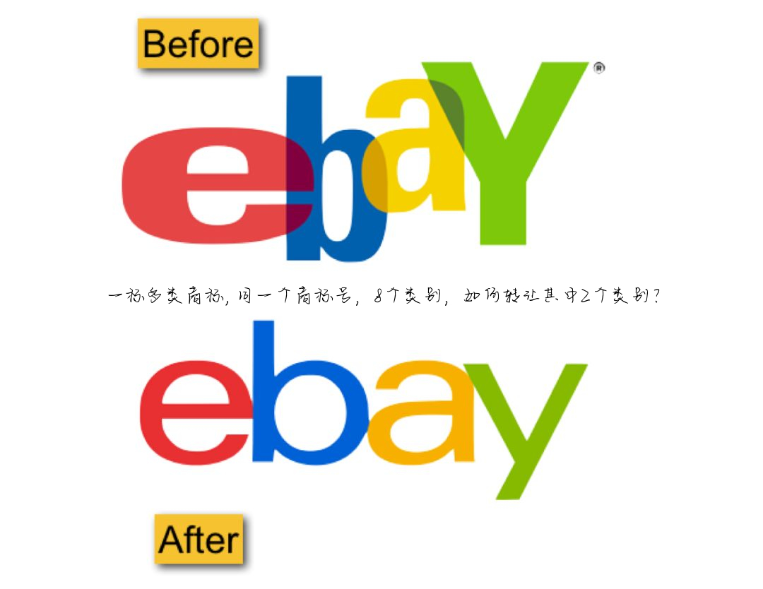 一标多类商标,同一个商标号,8个类别,如何转让其中2个类别?