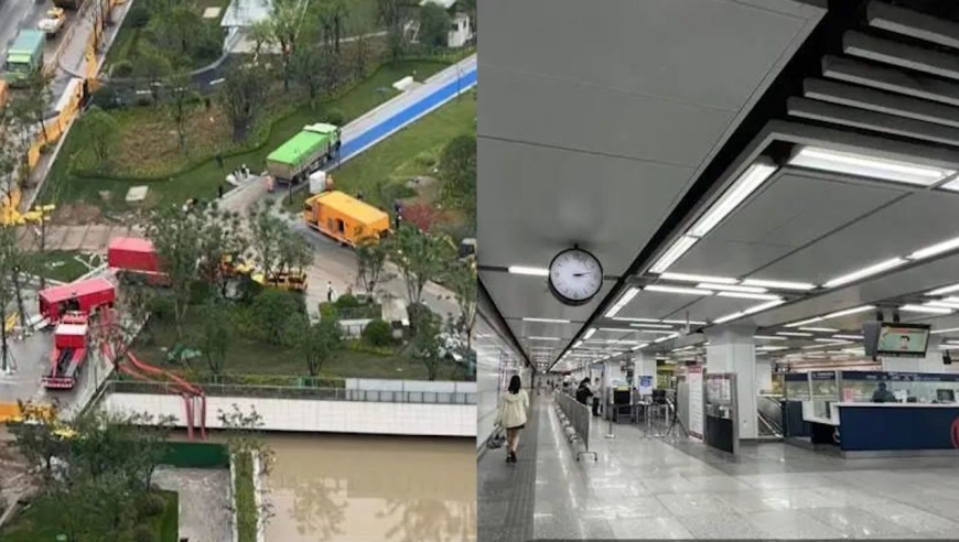 杭州地铁1号线3期哪4个站_杭州现在有几条地铁在运行_杭州一地铁站现积水