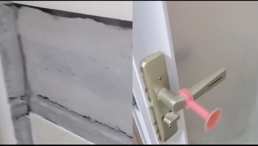 男子网购门吸装门后防撞,拉门后结果瓷砖嘁哩喀喳掉一地:该怪谁