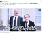 法国足协官方宣布与主帅续约 德尚将执教至2020年