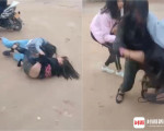 永州宁远两女生打架无人劝 有人边笑边拍视频