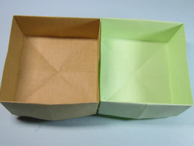 简单垃圾盒子的折法,一张长方形纸折出实用的收纳盒,diy手工制作视频