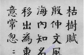 钱南园楷书《枯树赋》墨迹,太漂亮了