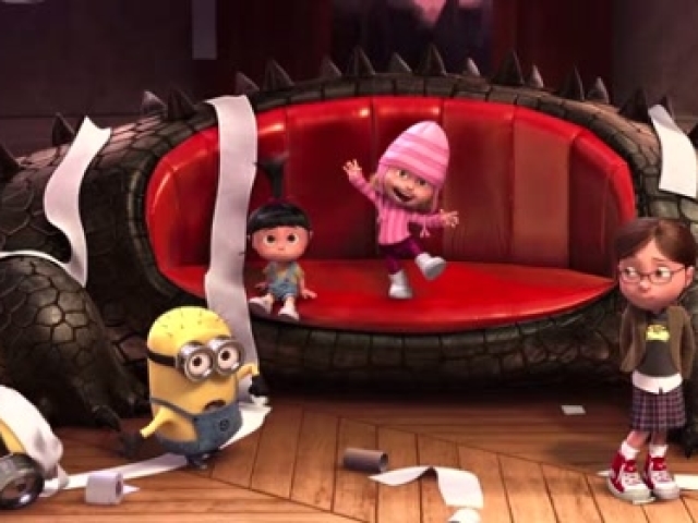 神偷奶爸:玛格和妹妹们都很喜欢玩,葛鲁看到她们是很无奈的