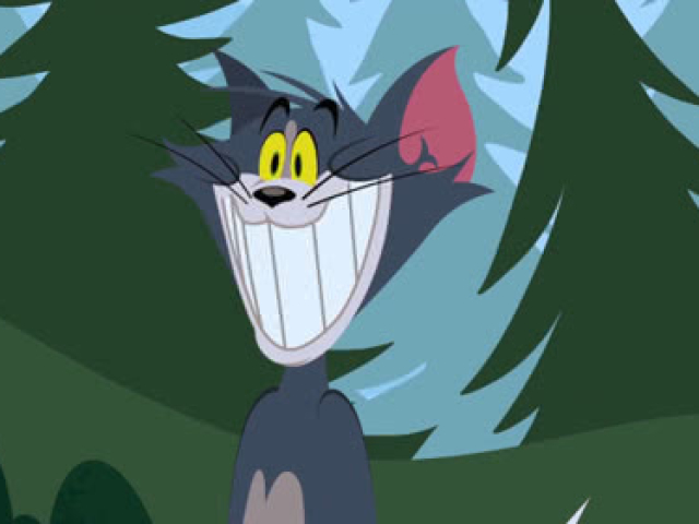 别人看美女都是眼直,俺汤姆猫就是特别,牙直!