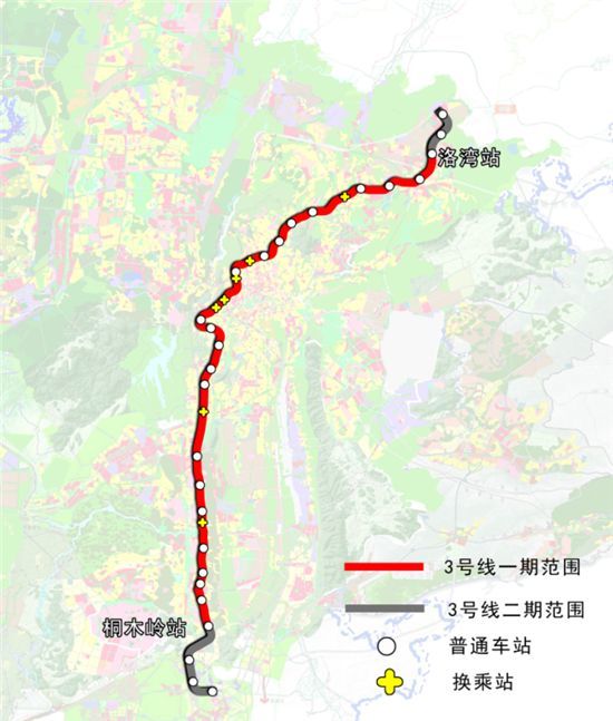 贵阳市城市轨道交通3号线一期工程起点为花溪环城高速公路北侧的