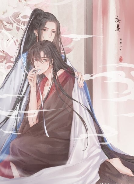 魔道祖师高清壁纸:魏婴树上吹笛,蓝忘机树下抚琴