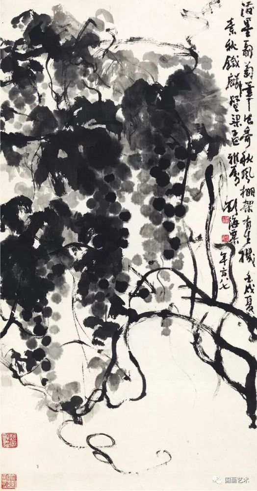 霍春阳 墨葡萄图 觉得不错,请在右下方点 "在看"