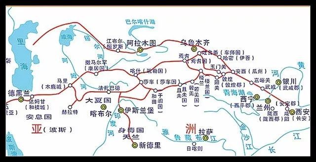 丝绸之路:长安-天山廊道路网