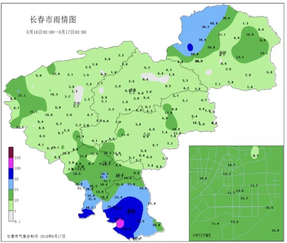 双阳区,长清公路,平均降水量