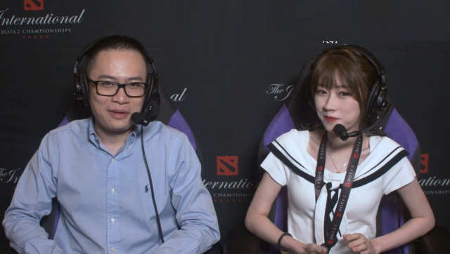 dota2女解说颜值被质疑坦克,ams实力拯救,不愧是圣腿皇