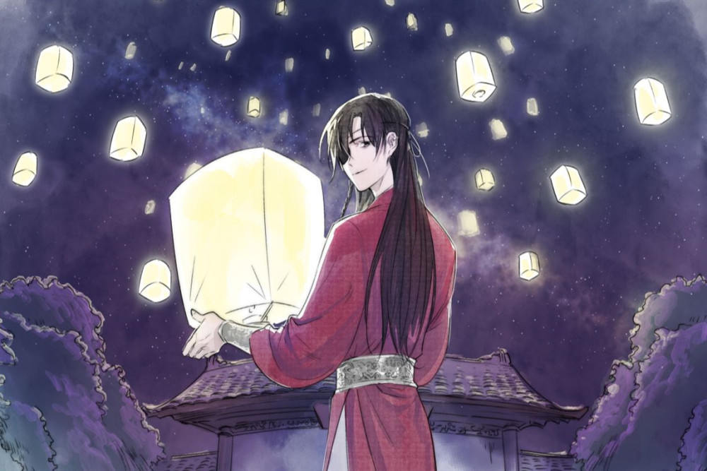 《天官赐福》壁纸:谢怜大展厨艺制作黑暗料理,只有花城觉得好吃