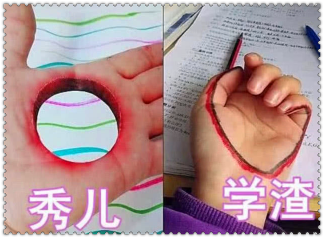美术生学渣学霸一起画画,画风差距太大,看到最后:写轮眼太真实