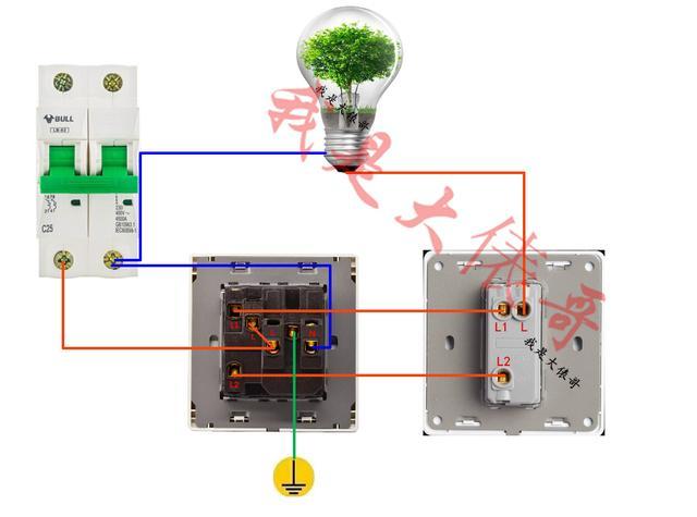 电工,家装,开关,双控开关,led