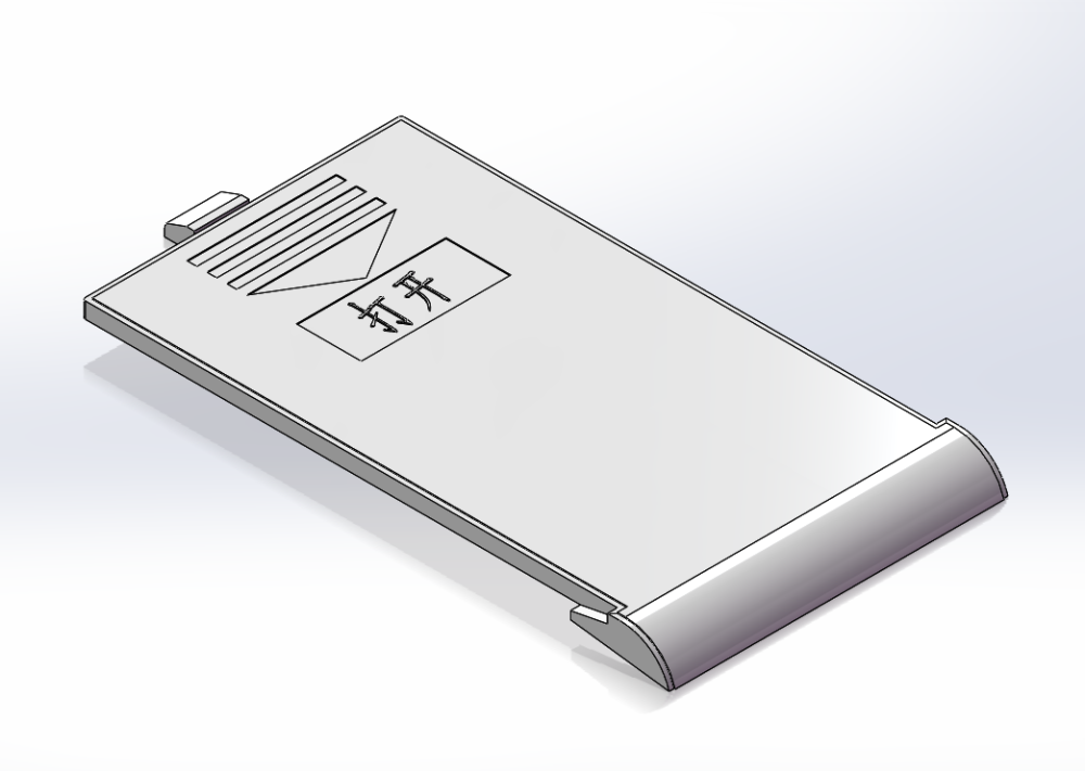solidworks实例教学:遥控器电池后盖详细建模步骤图