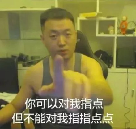 怼人表情包:你可以对我指点,但不能指指点点!