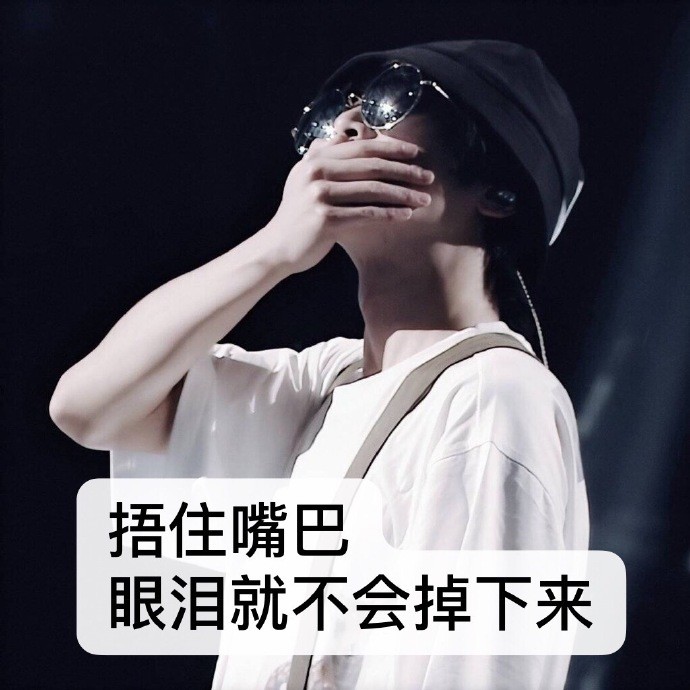 华晨宇搞笑表情包:花花认为捂住嘴巴,眼泪就不会掉下来了!
