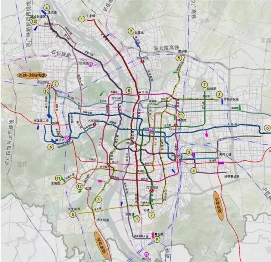地铁,长沙县,线网规划,含浦