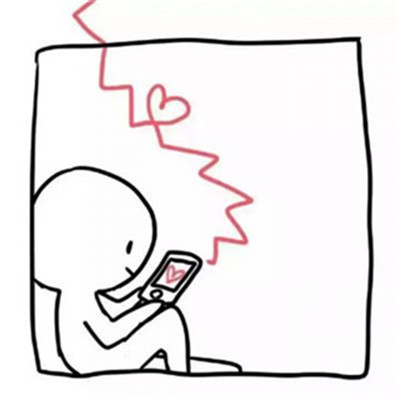 超火"简笔画"情侣头像:你假装光芒万丈,内心却是一片废墟