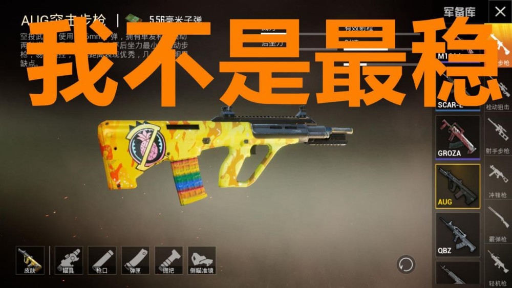 中远距离压枪谁最强?aug差得远,榜首零配件比满配m4还