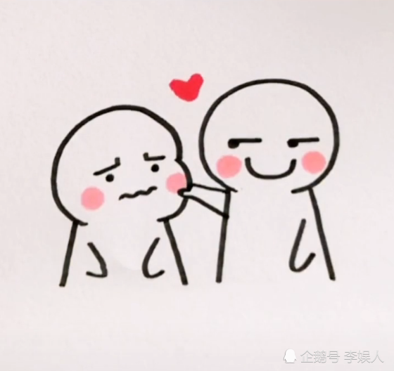 美术生简笔画小头像,一脸坏笑很可爱,看到委屈的表情