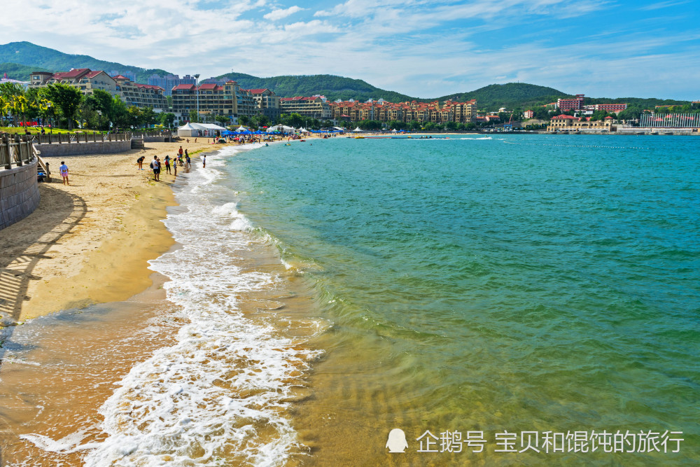 威海人少景美水清,全山东仅此一处,美若仙境的半月湾海水浴场