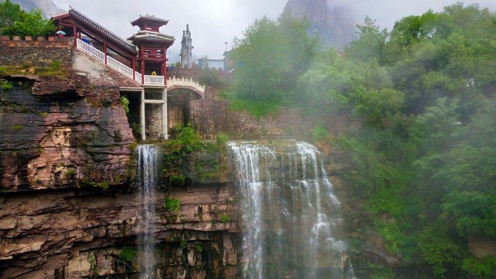 韩国,河南,旅游,九莲山,山脉,旅游景区