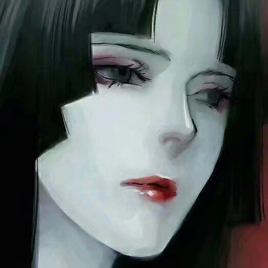 动漫头像:黑暗小姐姐,看起来很特别呀
