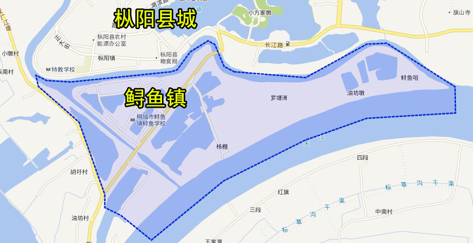 桐城市,枞阳县,安徽,鲟鱼镇,飞地