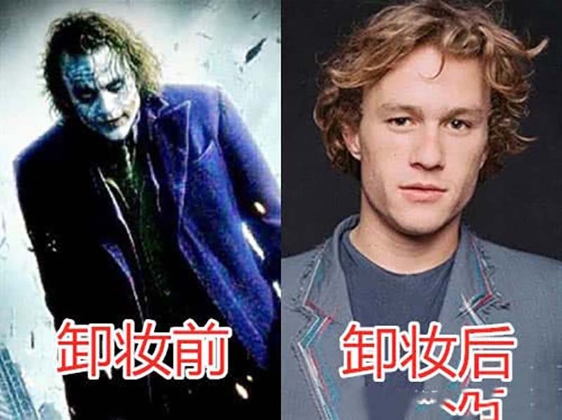 恐怖角色卸妆前后对比,小丑帅爆,贞子最美,看到她要哭