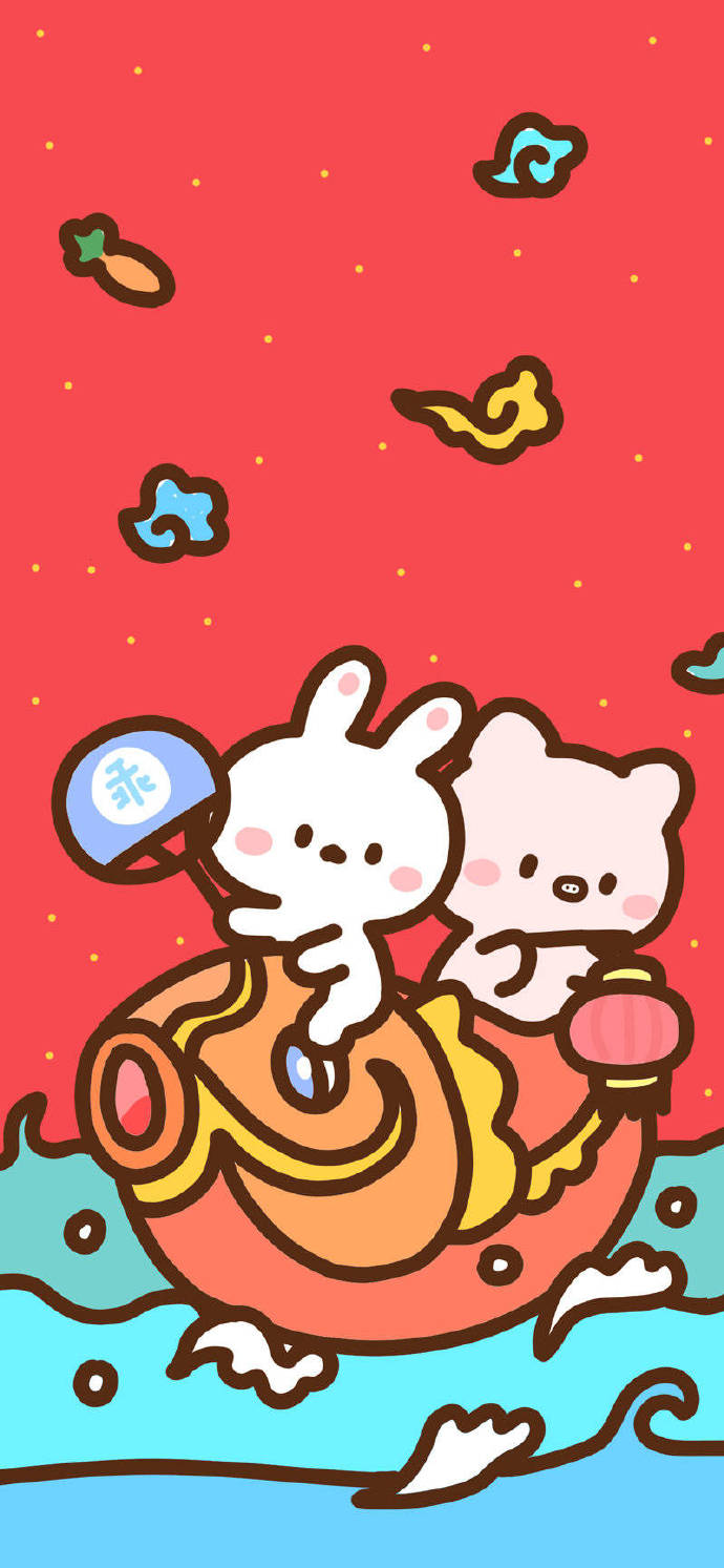 动漫图片,小兔子带来了好运