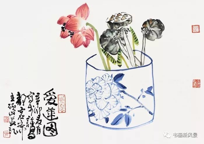一组极清雅的国画小品!