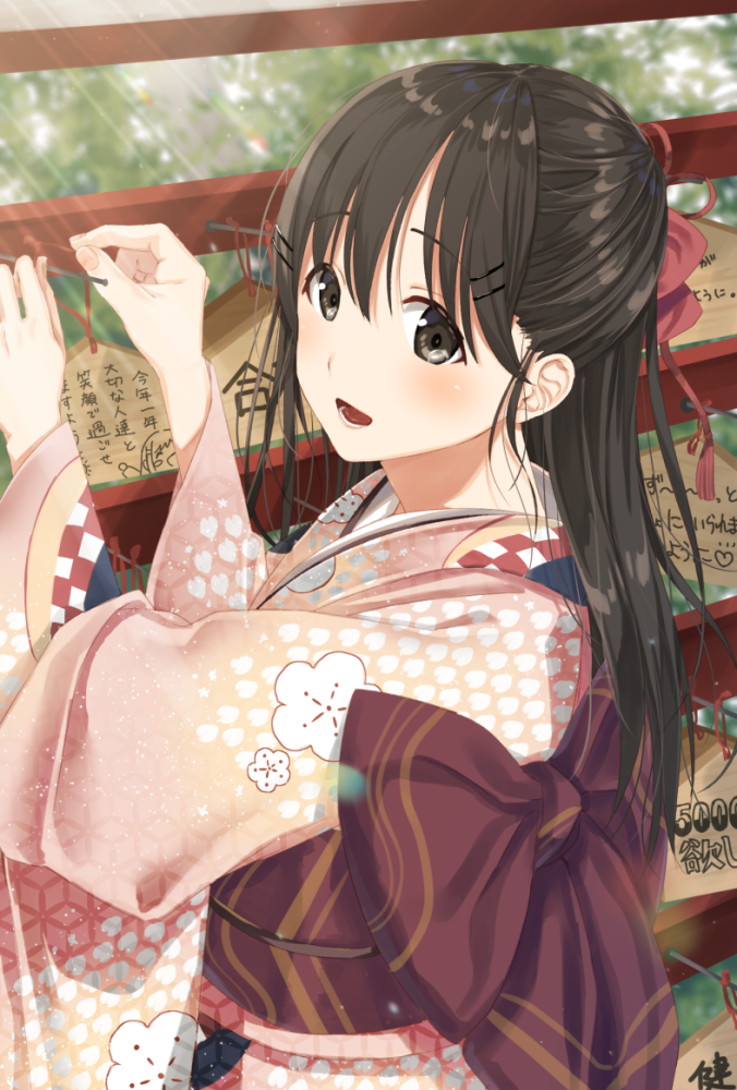 二次元动漫美女封面图片:少女真的很清秀