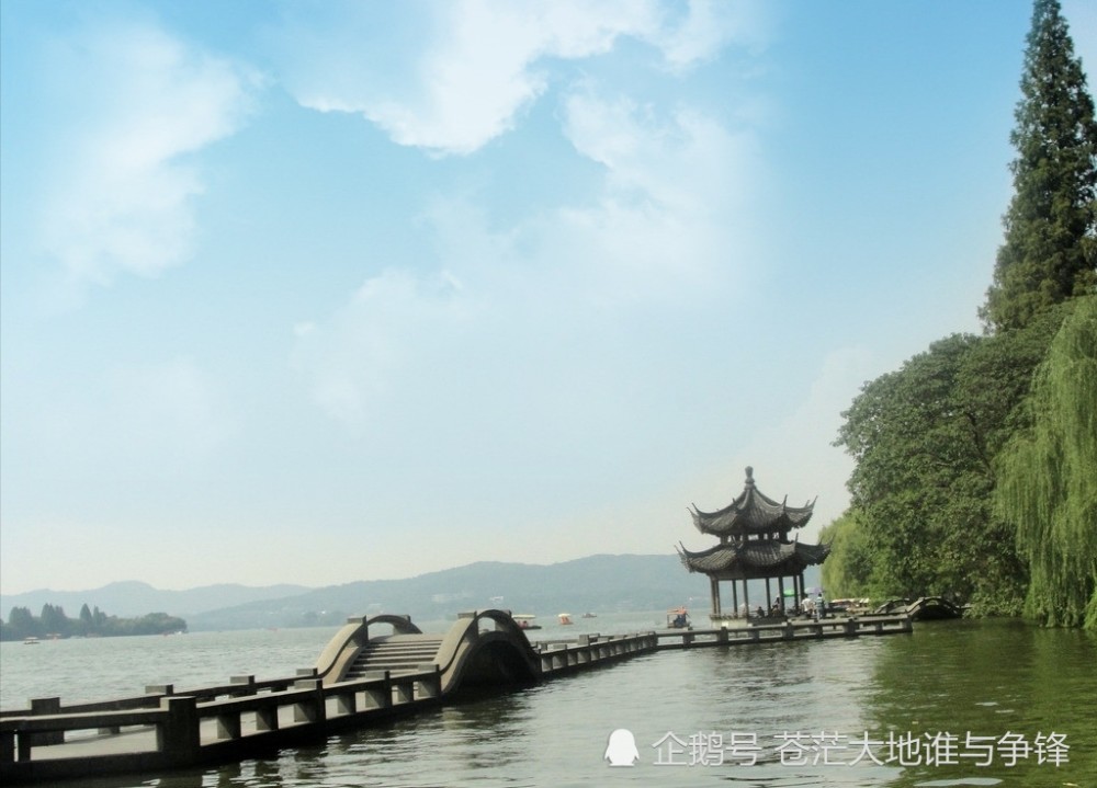 西湖美景-残霞夕照西湖好