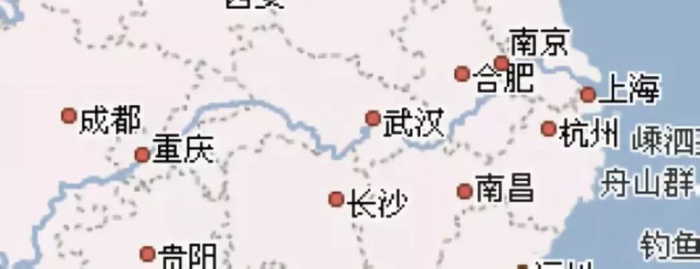 长江流域主要城市图