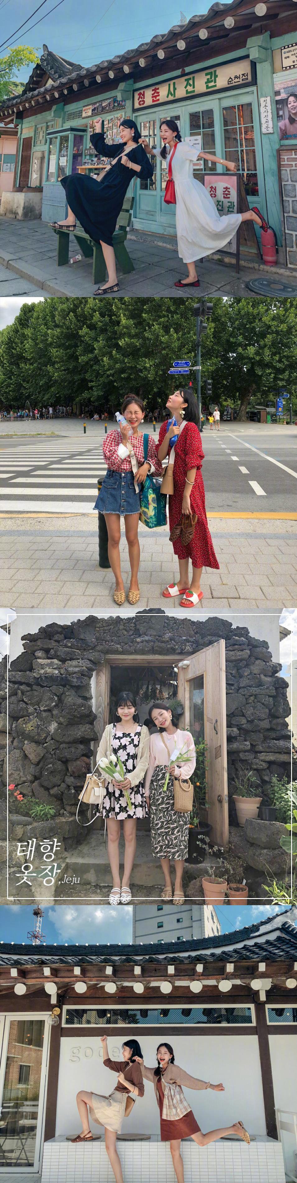 闺蜜旅行元气穿搭拍照姿势大全,你学会了吗?