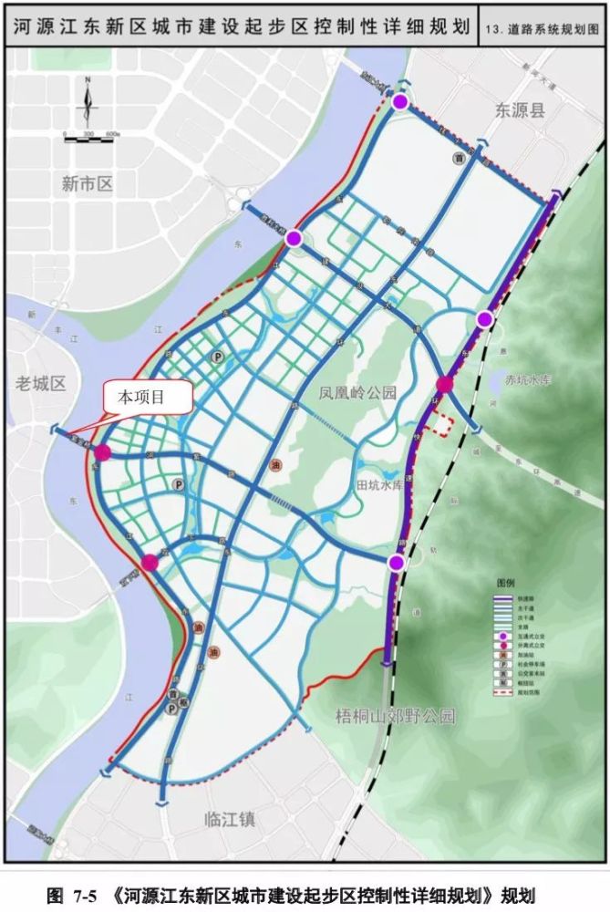 根据评审通过的设计方案,新建紫金桥项目采用双向四车道一级公路兼
