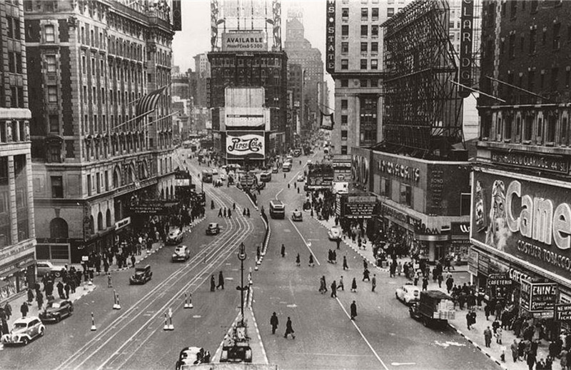 老照片:40年代的美国纽约,那时的这里如此繁华
